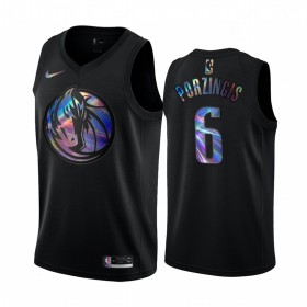 Maillot NBA Dallas Mavericks Kristaps Porzingis 6 Iridescent HWC Collection Swingman - Homme